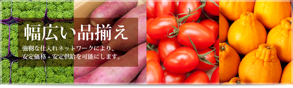 幅広い品揃え